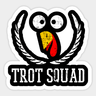 Trot Squad Thanksgiving Day Funny Turkey Face Running Gifts Sticker